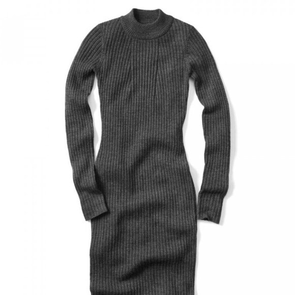 The Leighton Sweater Dress in Dark Grey Heather (XS) - Picture 1 of 3